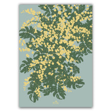 Charger l&#39;image dans la galerie, Affiche mimosa, format: 50 X 70 cm. Création : Marie-Alice vous emmène