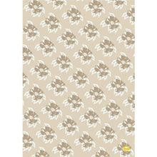 Charger l&#39;image dans la galerie, affiche neo vintage fleur beige 50 X 70 cm décoration murale made in france made in local
