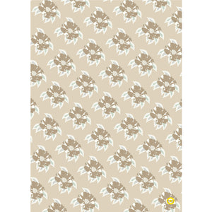 affiche neo vintage fleur beige 50 X 70 cm décoration murale made in france made in local