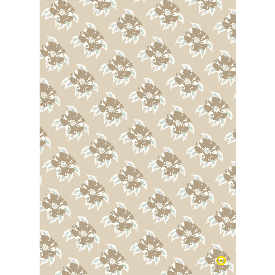 affiche neo vintage fleur beige 50 X 70 cm décoration murale made in france made in local
