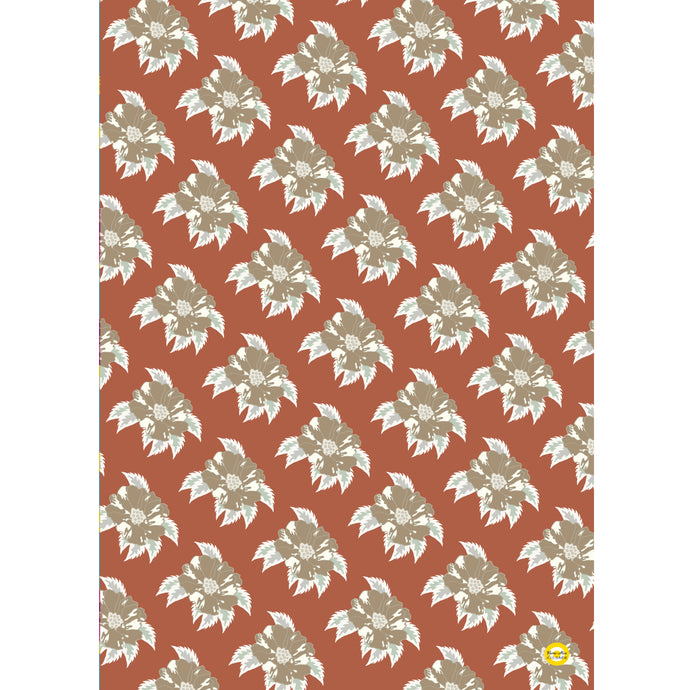 affiche neo vintage fleur terracotta 50 x 70 cm décoration murale made in france made in Saint-Malo