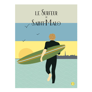 AFFICHE - LE SURFEUR DE SAINT-MALO