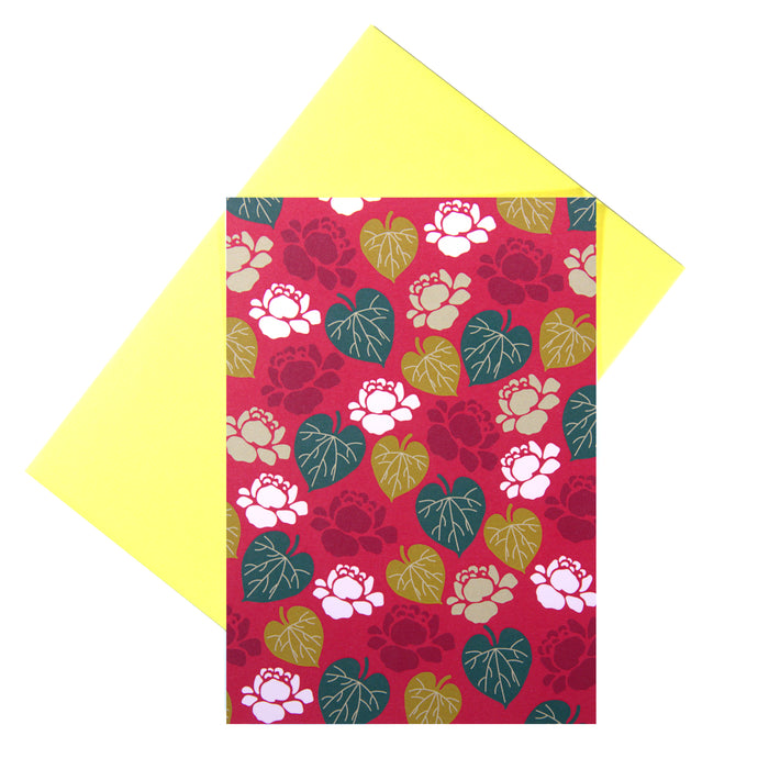 carte rose feuille rouge marie alice vous emmene