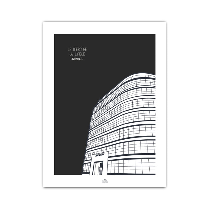 illustration le mercure de l'aigle grenoble marie alice vous emmene noir et blanc