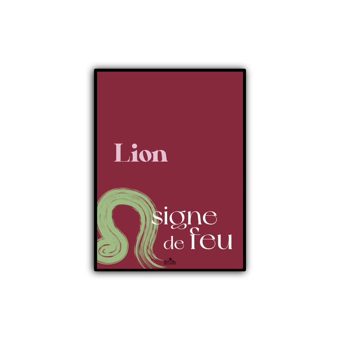 affiche miniature signe astrologique lion 