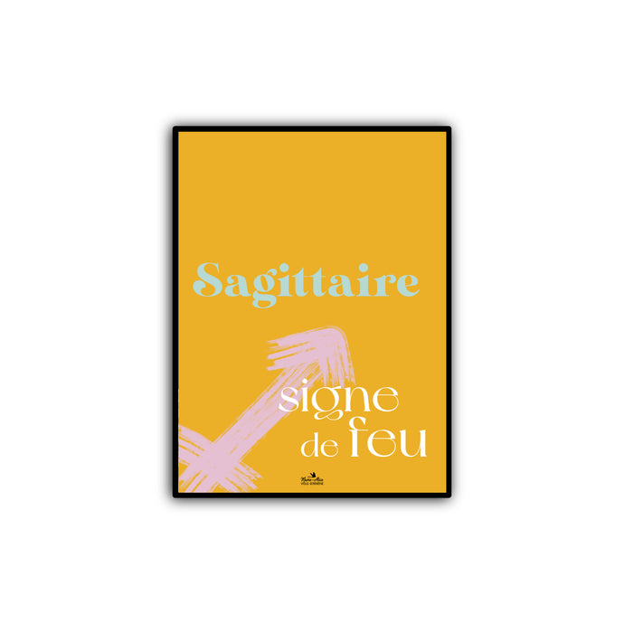 affiche miniature signe astrologique sagittaire