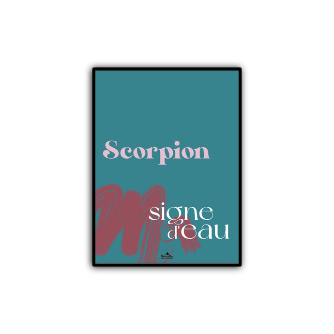 affiche miniature signe astrologique scorpion